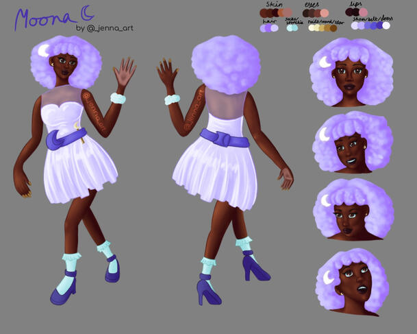 Moona - Character Design Sheet Moona - Character Design Sheet